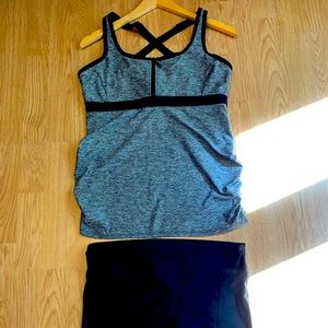 Thyme maternity bathing suit tankini and short